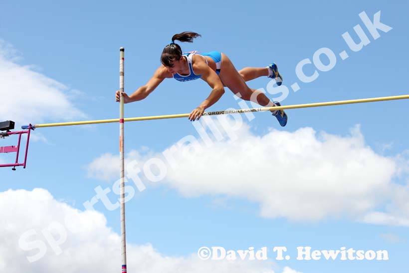 Sonia Malavisi (Italy) taking part in the pole vault at the European Athletics Team Championships.